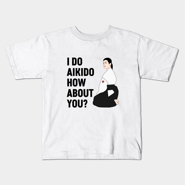 Aikido Girl Kids T-Shirt by BaliBudo